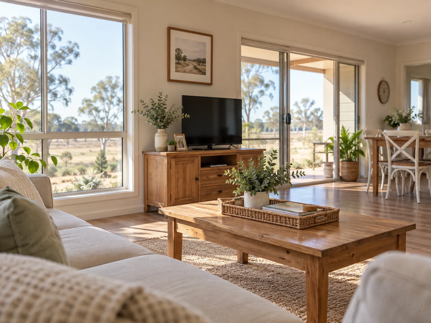 Warm country home interior